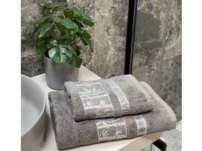 Osuška a ručník šedý Bamboo Caretrade 3