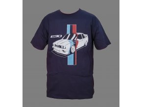 BMW M3 E30 Tshirt 2 navy blue front Final