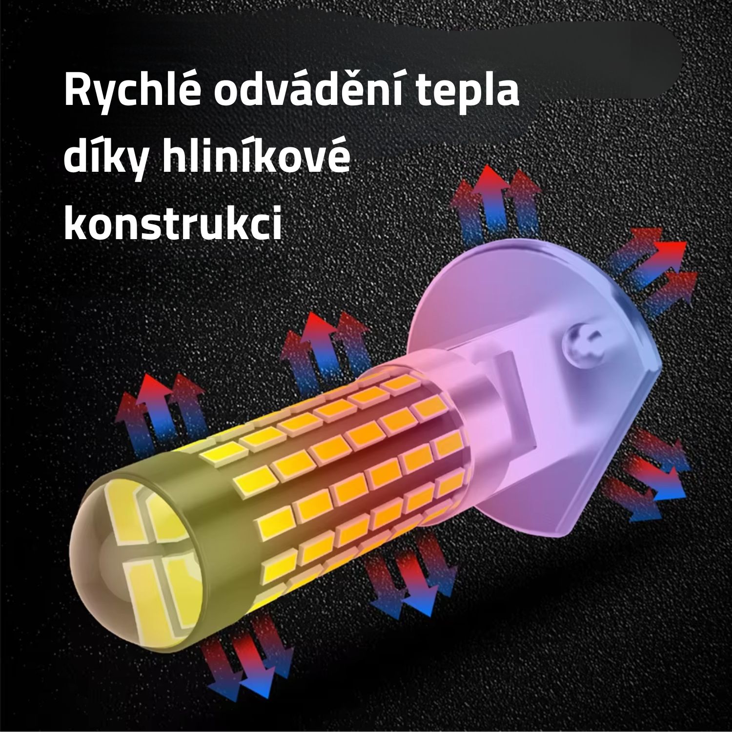 Ukázka rychlého odvádění tepla a tepelné odolnosti od -40 do +80 stupňů