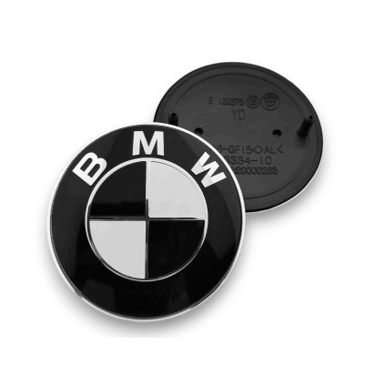 bmw znaky kufru bilo cerna