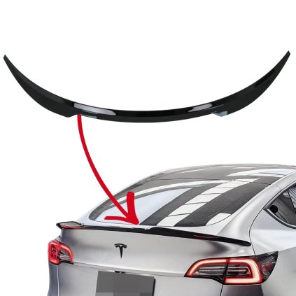 zadni spoiler kufru max style tesla model y cerny lesk