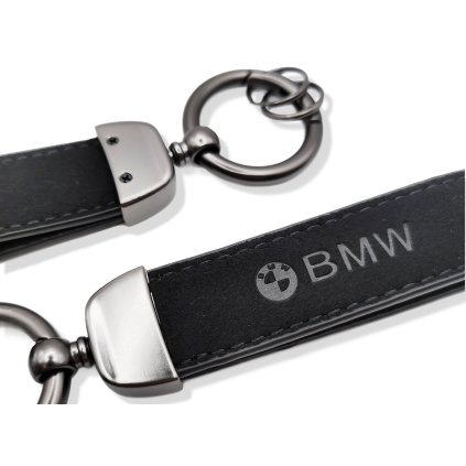 Klíčenka BMW - alcantara, černá