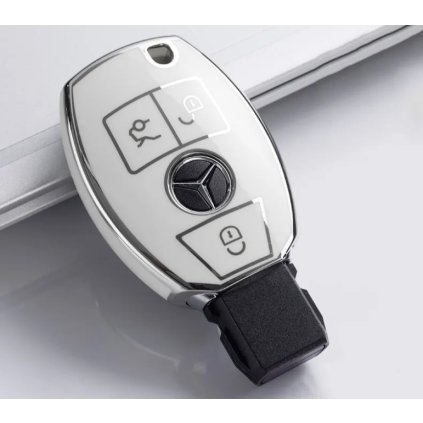 Obal autoklíče Mercedes-Benz, bílý