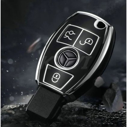 Obal autoklíče Mercedes-Benz, černý