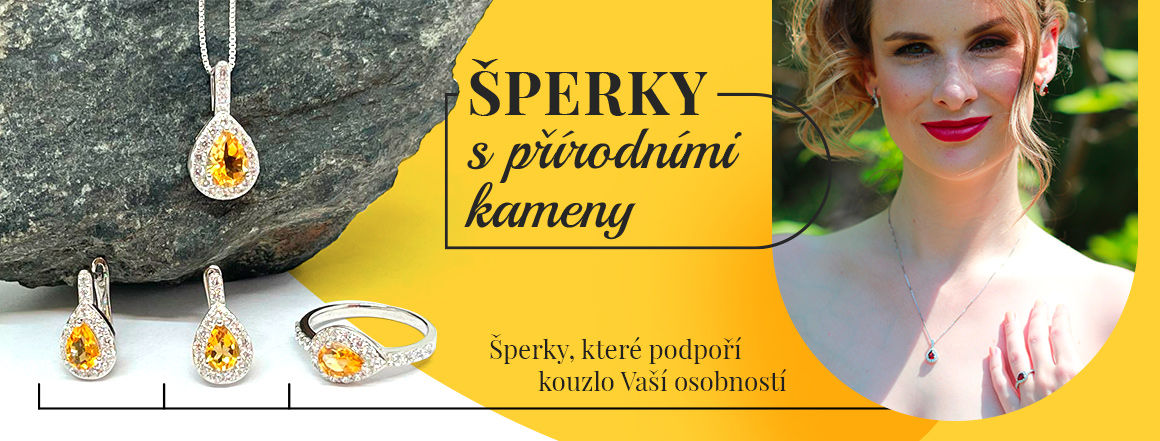Carlo Romani žlutý banner - pravé kameny
