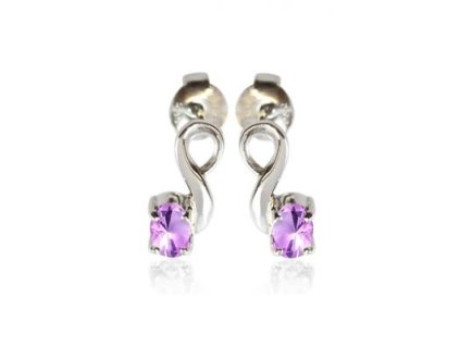 5142 stribrne nausnice s ametystem anita