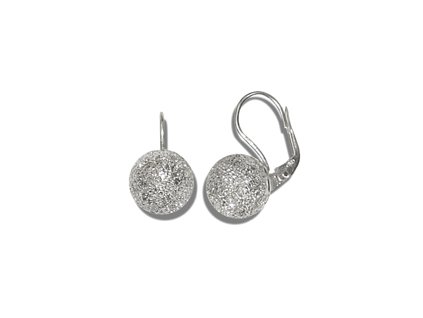 Náušnice koule 12 mm gravírované