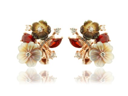 5838 3 stribrne nausnice inspiration z kolekce srdce zahrady