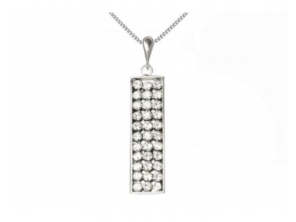 7134 stribrny prives se swarovski krystaly visaci obdelnik