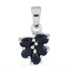 STŘÍBRNÝ PŘÍVĚSEK S PŘÍRODNÍM MODRÝM SAFÍREM PATRICIE
