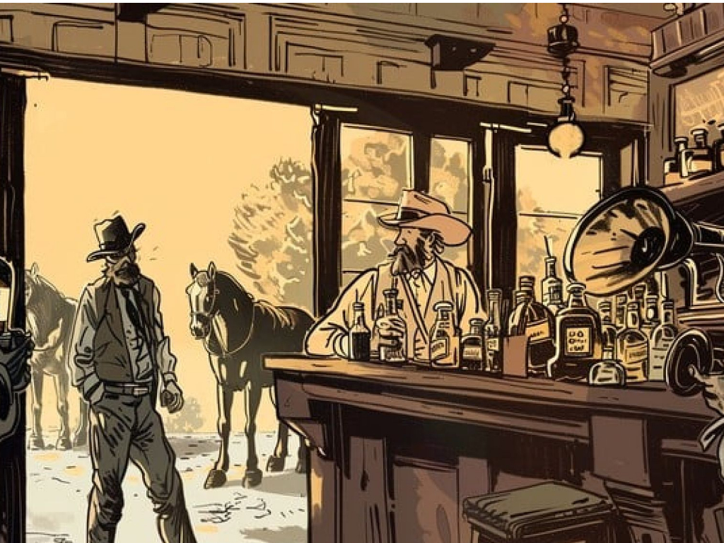 Kolt proklatě nízko a na hlavě co? Pořádný westernový klobouk!