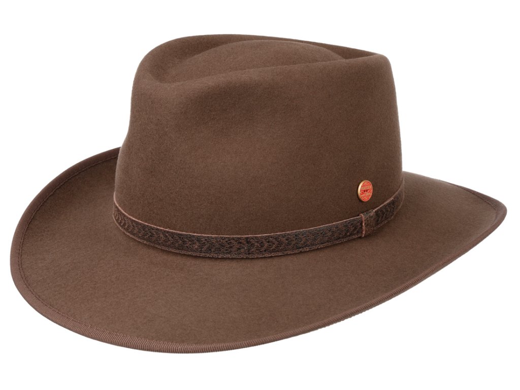 Cestovní nemačkavý voděodolný béžový klobouk Mayser - Cowboy Hat