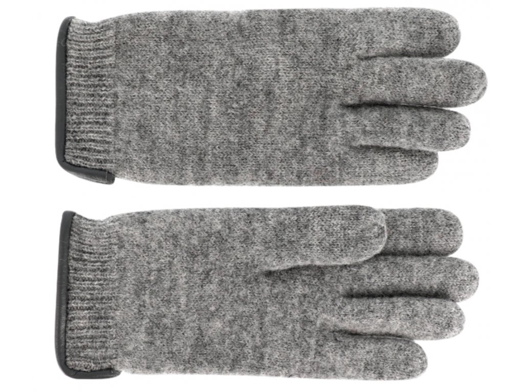 Dámské šedé pletené rukavice - Fiebig - Carlsbad Hat Co.