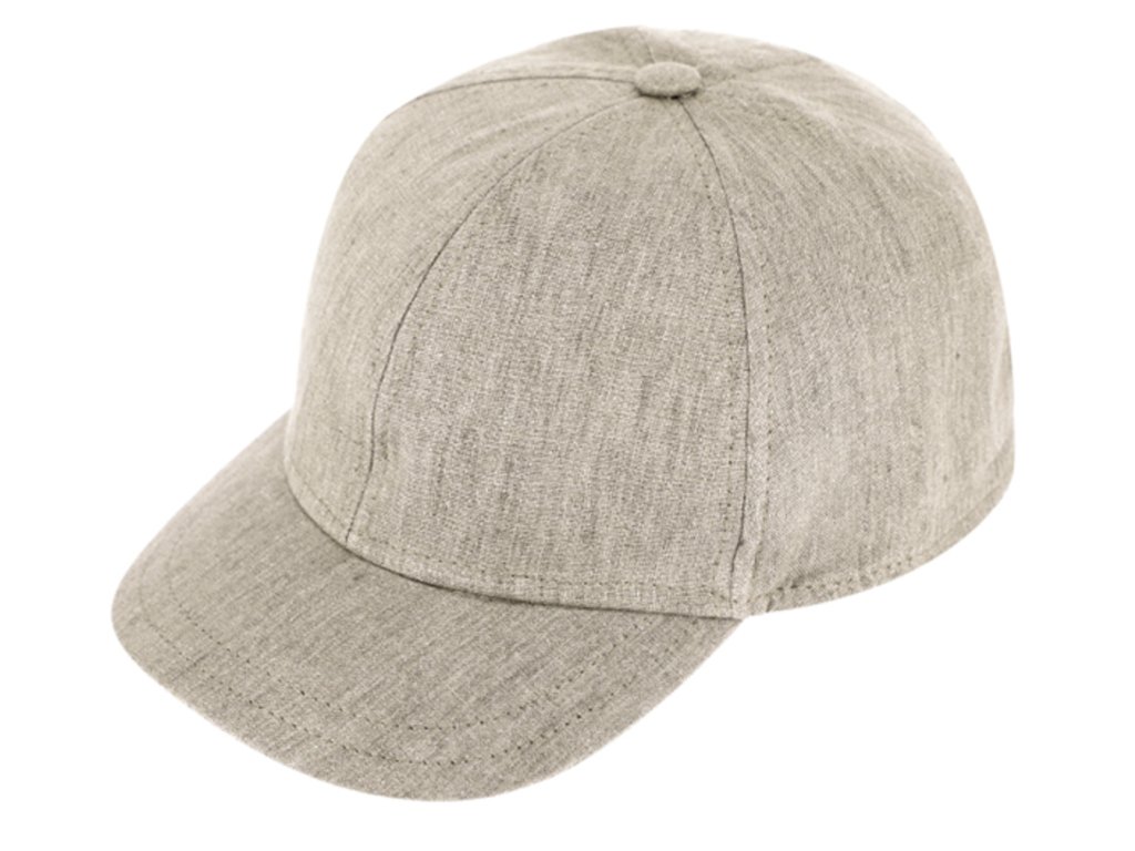 Lněná béžová klasická kšiltovka Fiebig - Basic Baseball Cap Linen