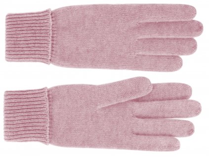 Dámské růžové rukavice -  Fiebig vlna a kašmír