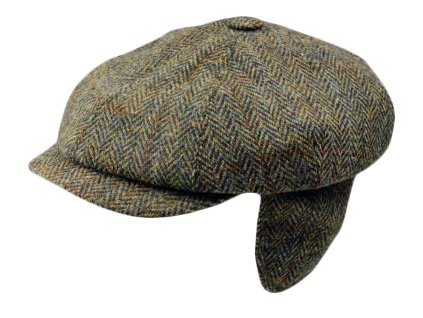 Zimní hnědá bekovka Hatteras od Mayser - vlněná zimní bekovka - Harris Tweed