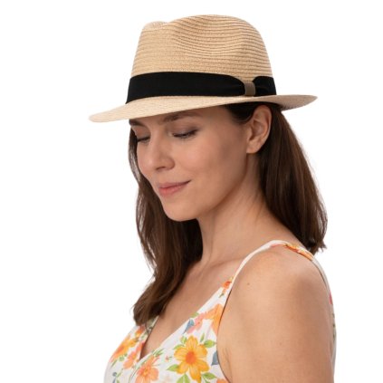 Letní fedora klobouk od Fiebig - Traveller Toyo Natur