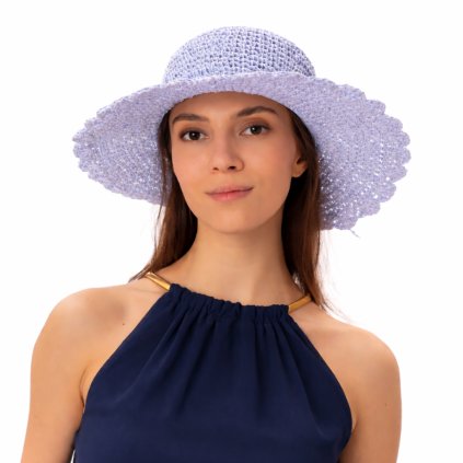 Dámský letní klobouk - nemačkavý letní klobouk s větší tvarovatelnou krempou