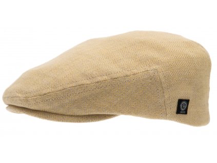 Letní lněná žlutá bekovka - driver cap - od CTH Ericson - Edward