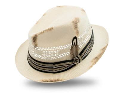 Letní klobouk trilby - Leno - vintage - limitovaná kolekce