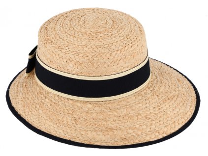 Letní dámský nemačkavý klobouk - cloche se zkrácenou krempou vzadu