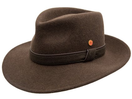 Cestovní nemačkavý voděodolný hnědý klobouk Mayser -  Doren