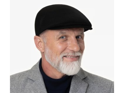 Pánská zimní černá kašmírová bekovka - Mayser -  Simon Plus (ušní klapky) - Cashmere