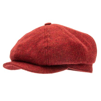 Vlněná bekovka 8-panel od CTH Ericson - Alan Moon Shetland Red - Peaky Blinders Original