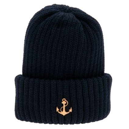 Modrá unisex čepice CTH Ericson -  100 % vlna