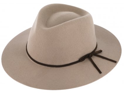 Dámský béžový plstěný klobouk od Fiebig - Anita