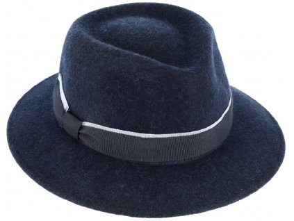 Dámský modrý zimní plstěný klobouk od Fiebig - Lara