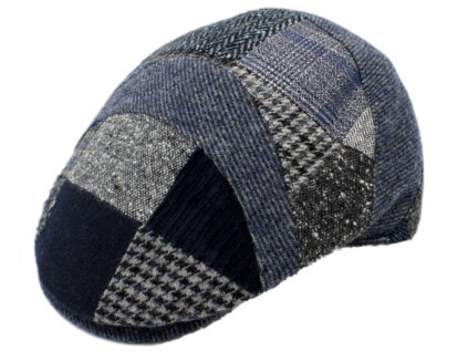 Zimní pánská bekovka od Fiebig - Limitovaná kolekce - Patchwork Blu