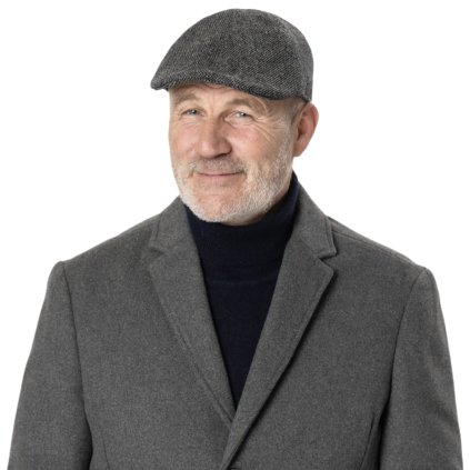 Pánská zimní šedá tvídová vlněná bekovka - Mayser Paddy