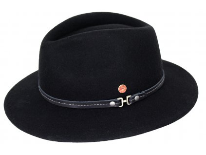 Cestovní nemačkavý voděodolný černý klobouk Mayser - Mathis Mayser