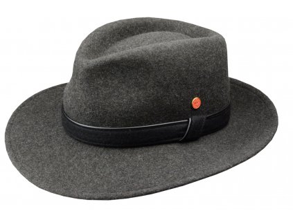 Cestovní nemačkavý voděodolný šedý klobouk Mayser -  Doren