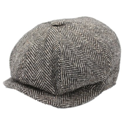 Zimní šedá bekovka Hatteras od Fiebig - Vlna Tweed / Bekovka peaky blinders