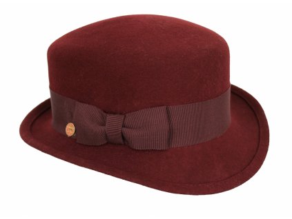 Dámský nemačkavý bordó klobouk  - Dorle