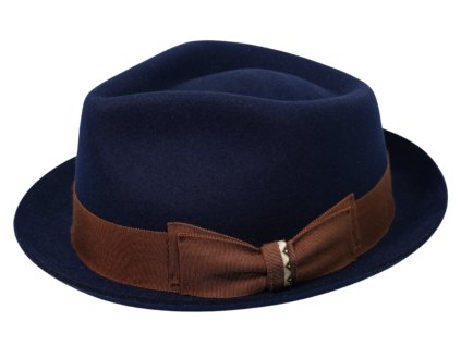 Modrý trilby klobouk s hnědou stuhou -  Goorin Bros Fabyan Park
