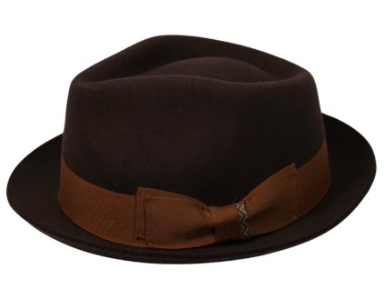 Hnědý trilby klobouk s hnědou stuhou -  Goorin Bros Fabyan Park