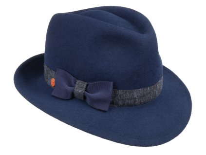Dámský modrý nemačkavý klobouk  - Leila
