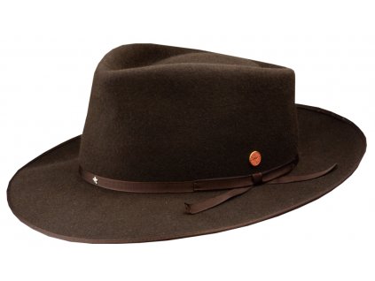 Hnědý klobouk Mayser - limitovaná kolekce Udo Lindenberg