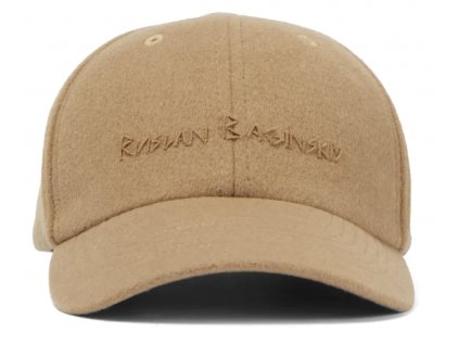 Vlněná béžová kšiltovka Ruslan Baginskiy - Hand-embroidered Baseball Cap