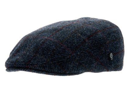 Zimní vlněná bekovka - driver cap od CTH Ericson - Harris Tweed Overcheck