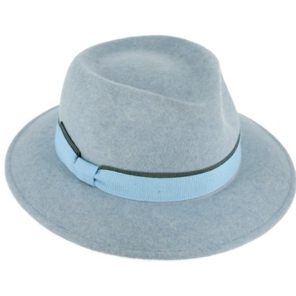 Dámský modrý zimní plstěný klobouk od Fiebig - Lara