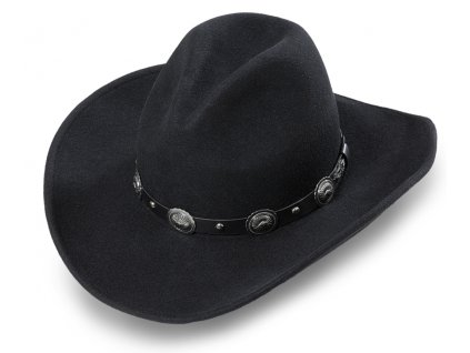 Westernový černý klobouk - COLT