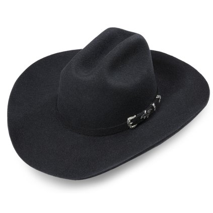 Westernový černý klobouk - HOUSTON
