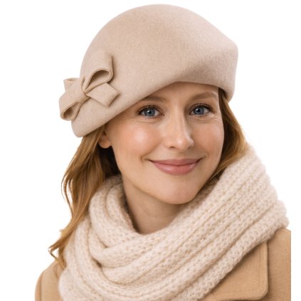 Dámská béžová plstěná lodička Fiebig