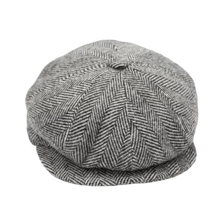 Zimní šedá bekovka Hatteras od Fiebig - Vlna Tweed / Bekovka peaky blinders