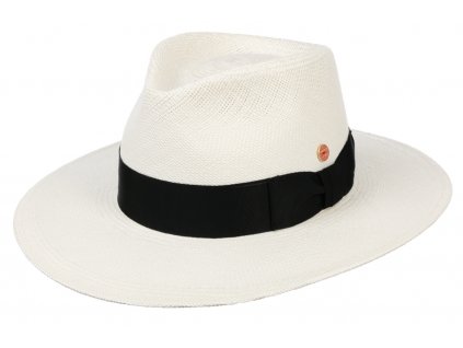 Luxusní panamský klobouk - klobouk Fedora - ručně pletený, UV faktor 80 -  Ekvádorská panama - Mayser Nizza