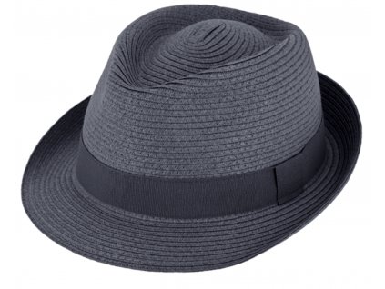 Nemačkavý modrý letní klobouk Trilby od Fiebig